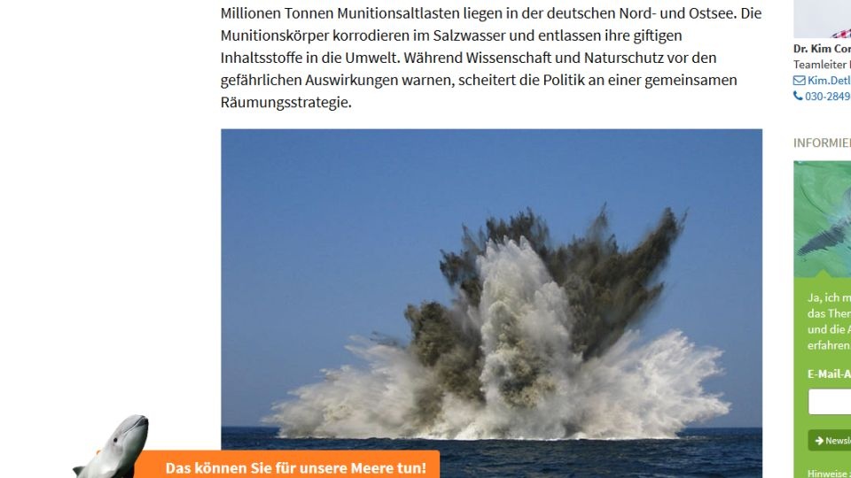 O łamaniu prawa mówi także Kim Cornelius Detloff, specjalista w dziedzinie przyrody morskiej z ekologicznej organizacji NABU. źródło: https://www.nabu.de/natur-und-landschaft/meere/lebensraum-meer/gefahren/27276.html?fbclid=IwAR3w9MUCY8k7CPf8fowWI3XLFsaCR