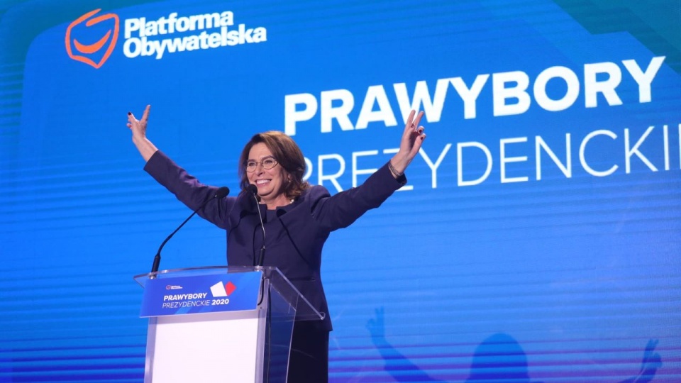 Wicemarszałek Sejmu zdobyła 345 z blisko 500 głosów uczestników konwencji. Fot. twitter.com/Platforma_org