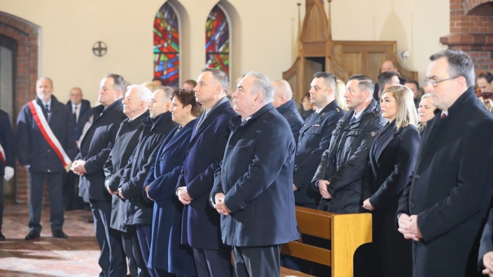 Prezydent Andrzej Duda wziął udział w mszy św. w kościele pw. Stanisława Kostki. Fot. Robert Stachnik [Radio Szczecin]