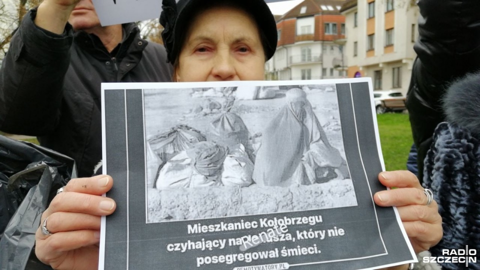 Protest w Kołobrzegu. Fot. Przemysław Polanin [Radio Szczecin]