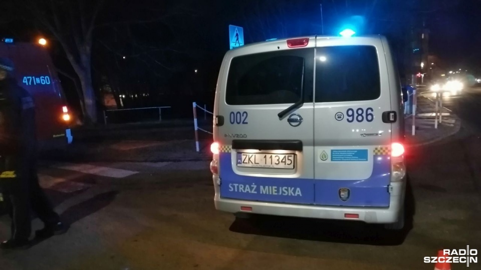 Ewakuacja siłowni w Kołobrzegu. Fot. Przemysław Polanin [Radio Szczecin]