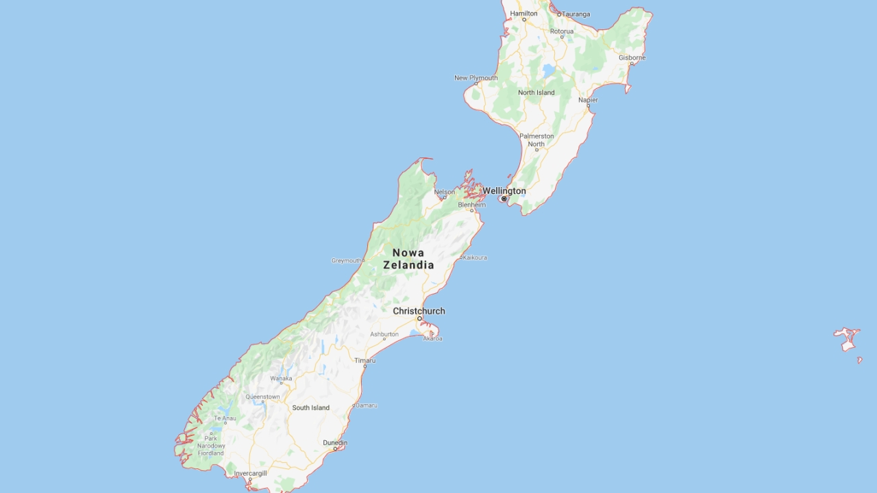 Nowa Zelandia. Fot. www.google.com/maps
