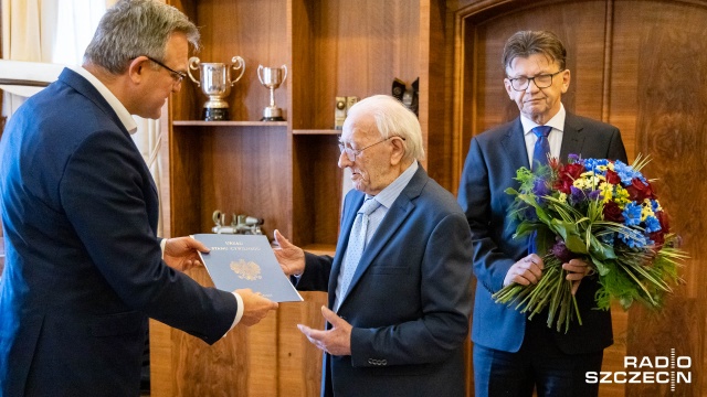 Fot. Robert Stachnik [Radio Szczecin] Były szkoleniowiec Pogoni Szczecin świętuje 100. urodziny [ZDJĘCIA]