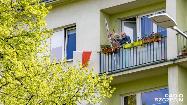 Fot. Robert Stachnik [Radio Szczecin] 02.05.2020 Stan epidemiczny. Dzień czterdziesty dziewiąty - Dzień Flagi Rzeczypospolitej Polskiej [WIDEO, DUŻO ZDJĘĆ]