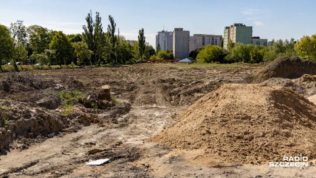 Fot. Robert Stachnik [Radio Szczecin] Nowy stadion dla piłkarek Olimpii na półmetku [WIDEO, DUŻO ZDJĘĆ]