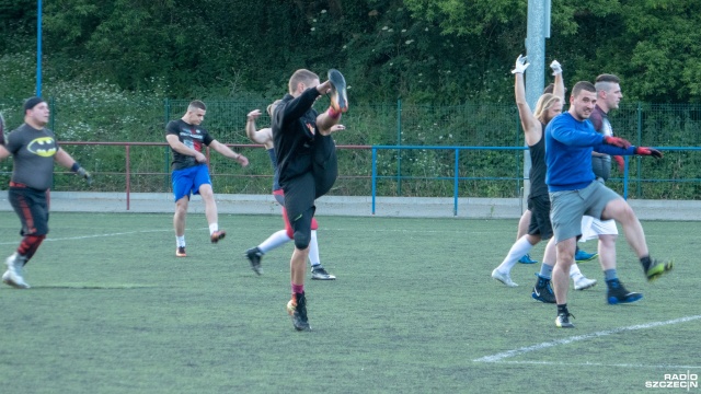Fot. Maciej Papke [Radio Szczecin] Futbol amerykański wraca po pandemicznej przerwie [WIDEO, ZDJĘCIA]
