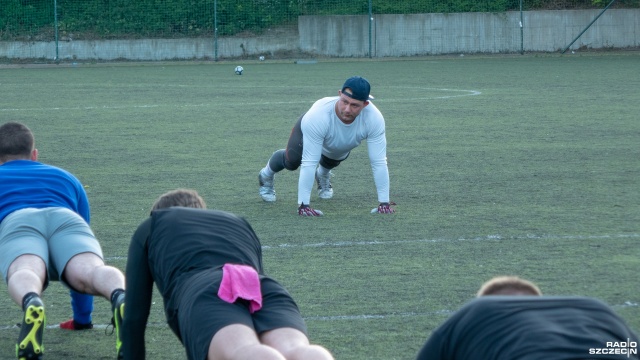Fot. Maciej Papke [Radio Szczecin] Futbol amerykański wraca po pandemicznej przerwie [WIDEO, ZDJĘCIA]