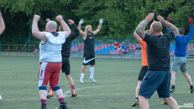 Fot. Maciej Papke [Radio Szczecin] Futbol amerykański wraca po pandemicznej przerwie [WIDEO, ZDJĘCIA]