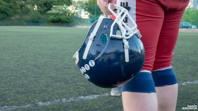Fot. Maciej Papke [Radio Szczecin] Futbol amerykański wraca po pandemicznej przerwie [WIDEO, ZDJĘCIA]