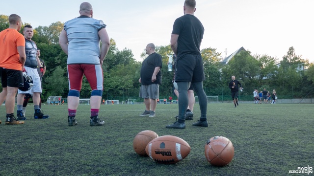 Fot. Maciej Papke [Radio Szczecin] Futbol amerykański wraca po pandemicznej przerwie [WIDEO, ZDJĘCIA]