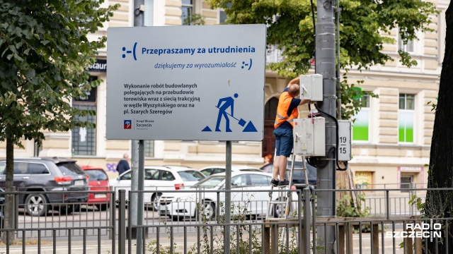 Fot. Robert Stachnik [Radio Szczecin] Od soboty plac Szarych Szeregów znowu przejezdny [ZDJĘCIA]