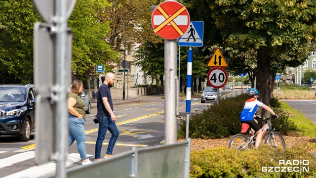 Fot. Robert Stachnik [Radio Szczecin] Uwaga kierowcy - w rejonie al. Jana Pawła II nie jeździmy "na pamięć" [WIDEO, ZDJĘCIA]