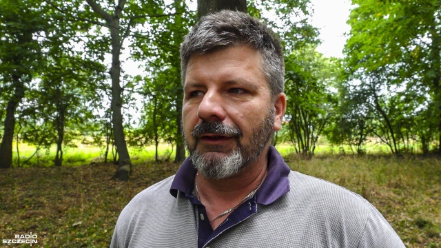 Maciej Zaśko - skolwin.info. Fot. Wojciech Ochrymiuk [Radio Szczecin] Szabrownicy okradają niemiecki cmentarz na Skolwinie [WIDEO, ZDJĘCIA]