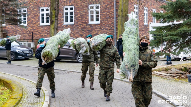 Fot. Robert Stachnik [Radio Szczecin] Żołnierze ratują święta. Akcja: świeża choinka [WIDEO, ZDJĘCIA]