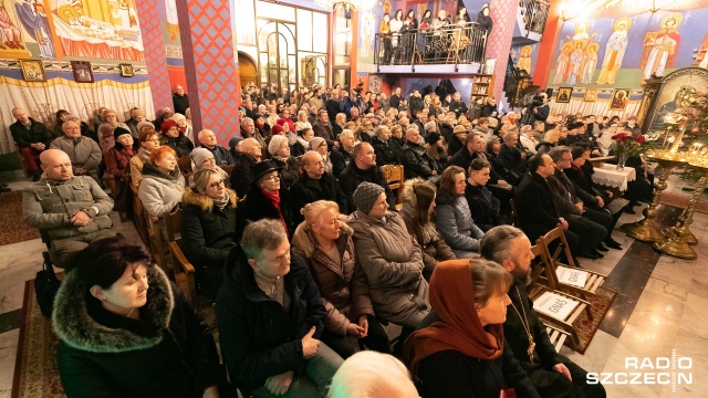 Cerkiew w Szczecinie kolędowała. W świątyni wystąpił męski zespół muzyki cerkiewnej Katapetasma pod dyrekcją Łukasza Hajduczeni.