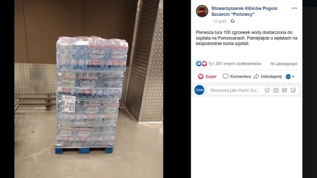 Kibice Dumy Pomorza pomagają lekarzom i pacjentom szczecińskich szpitali.