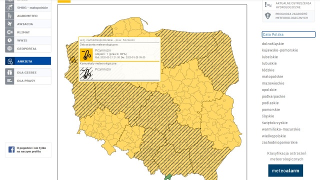 IMGW ostrzega przed przymrozkami