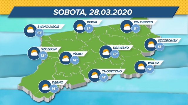 Temperatury w regionie będą utrzymywać się w granicach 9-14 stopni Celsjusza.