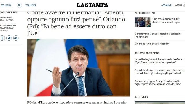 Premier Włoch Giuseppe Conte ostrzegł, że całej Unii Europejskiej grozi gospodarcza zapaść, jeśli Wspólnota nie będzie potrafiła wspólnie i solidarnie stawić czoła konsekwencjom pandemii koronawirusa.