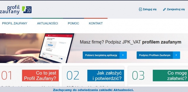 Ministerstwo Cyfryzacji zachęca do zakładania Profilu Zaufanego, umożliwiającego załatwianie spraw bez wizyty w urzędzie.