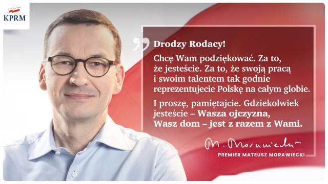 Z okazji Dnia Polonii i Polaków za Granicą premier Mateusz Morawiecki złożył w mediach społecznościowych życzenia wszystkim Polakom mieszkającym poza granicami Polski.