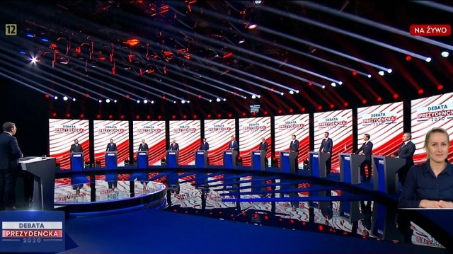 11 kandydatów na urząd Prezydenta RP wzięło udział w telewizyjnej debacie w TVP 1 i TVP Info.
