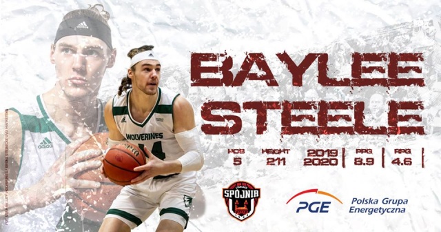 Jest pierwszy zagraniczny koszykarz w kadrze PGE Spójni na nowy sezon Energa Basket Ligi. Amerykanin Baylee Steele podpisał kontrakt ze stargardzkim klubem.