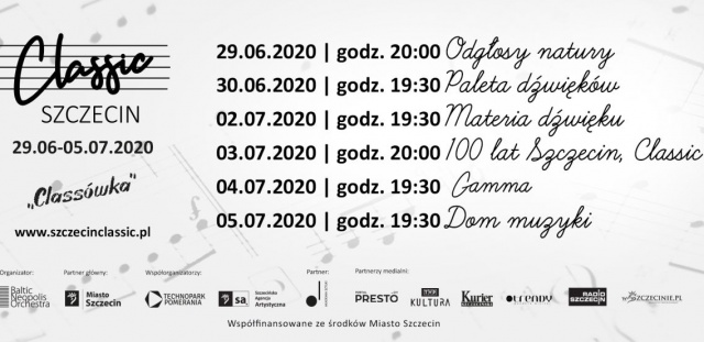 Radio Szczecin zaprasza na koncert w wyjątkowej scenerii. W poniedziałek, na naszej stronie internetowej, będziecie mogli obejrzeć transmisję z otwarcia II edycji festiwalu Szczecin Classic.