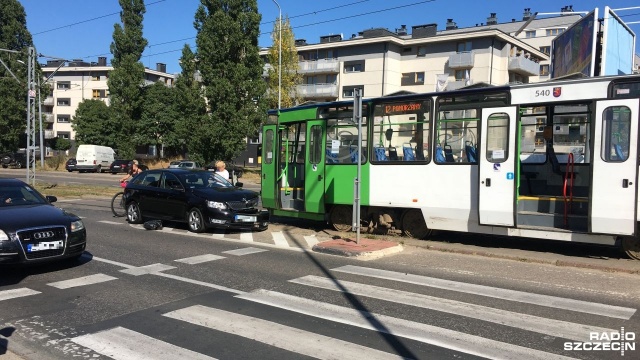 Kolejna kolizja tramwajowa na Pomorzanach w Szczecinie.