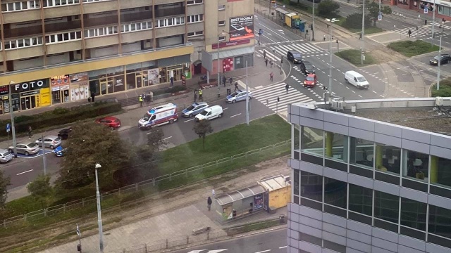 Niebezpiecznie zrobiło się na zjeździe z placu Rodła w kierunku Matejki w Szczecinie.