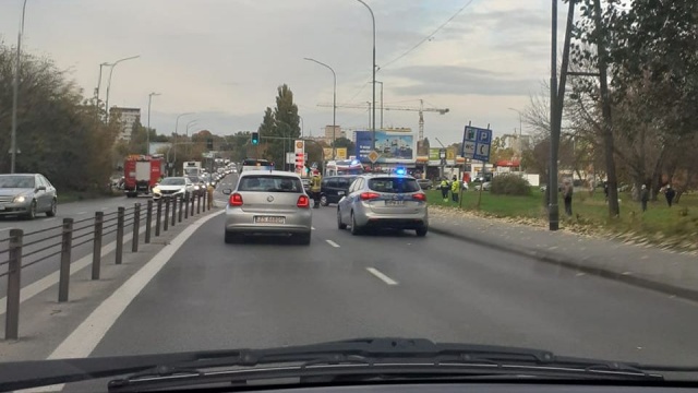 Wypadek na ulicy Sczanieckiej w Szczecinie w okolicach TME.