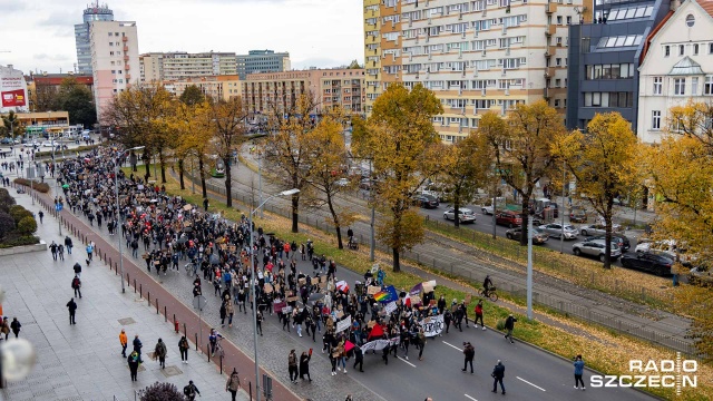 Organizatorzy protestu w Szczecinie: Nasz cel to przedterminowe wybory i aborcja na życzenie [WIDEO, DUŻO ZDJĘĆ]