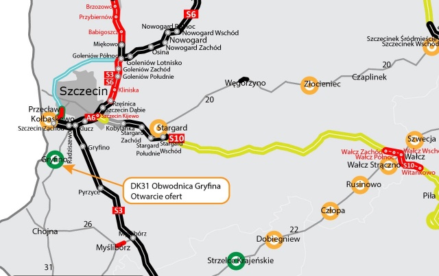 Znamy już chętnych, którzy chcą zbudować obwodnicę Gryfina. W przetargu wpłynęły cztery oferty.