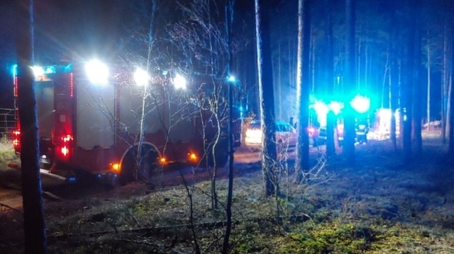 Kolejny pożar lasu na terenie zarządzanym przez Regionalną Dyrekcję Lasów Państwowych w Szczecinie - tym razem paliły się części samochodowe w Nadleśnictwie Karwin.