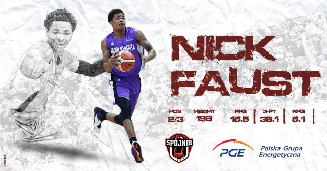 Nick Faust został nowym zawodnikiem PGE Spójni Stargard. Amerykanin występuje na pozycji rzucającego obrońcy lub niskiego skrzydłowego.