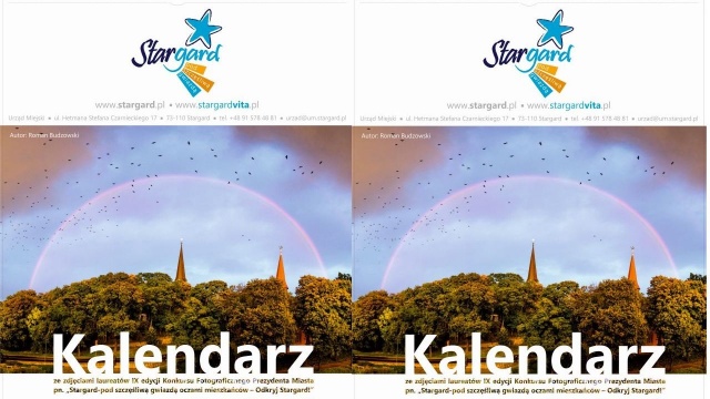 Miasto Stargard rozdaje kalendarze na przyszły rok.