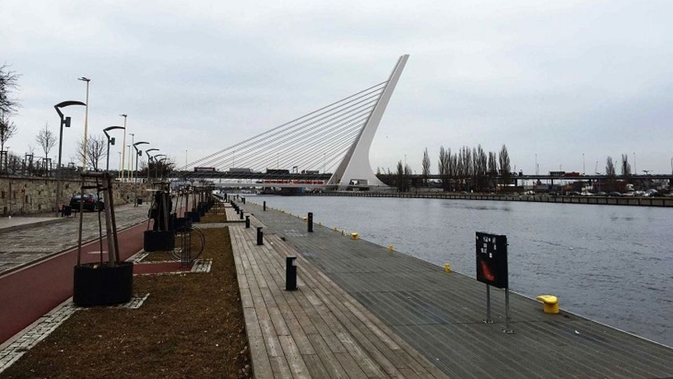 Most Kłodny będzie łączył Łasztownię z Nabrzeżem Wieleckim w pobliżu Trasy Zamkowej. źródło: UM Szczecin