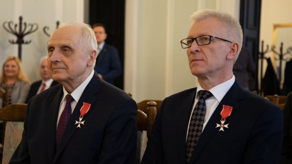 Od lewej prof. dr hab. n. med. Włodzimierz Kargul i prof. dr hab. n. med. Jarosław Kaźmierczak, Puls Medycyny, KM, mat. pras.