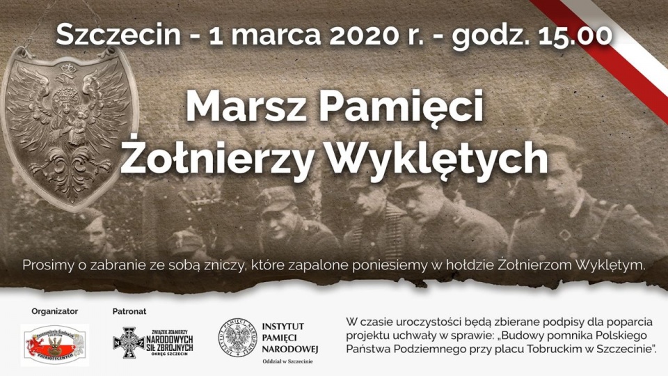 Dziś główne obchody Narodowego Dnia Pamięci Żołnierzy Wyklętych Narodowy Dzień Pamięci Żołnierzy Wyklętych 2020 źródło: https://www.facebook.com/events/631408721027249/