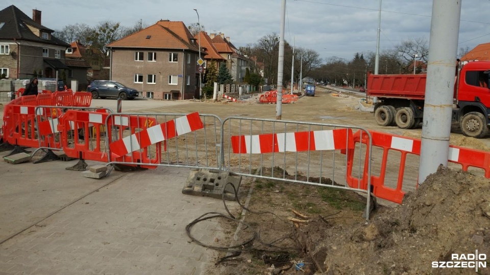 Budowa Węzła Łękno - etap kolejny. Fot. Marek Borowiec [Radio Szczecin]