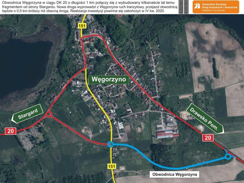 Mapa GDDKiA Szczecin.