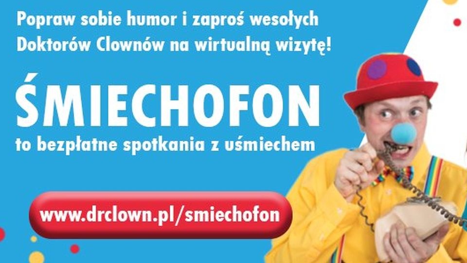 Fundacja Dr Clown proponuje wizyty w szpitalach u dzieci przez internet, podczas których wolontariusze poprawiają im nastrój. źródło: https://www.facebook.com/fundacja.dr.clown
