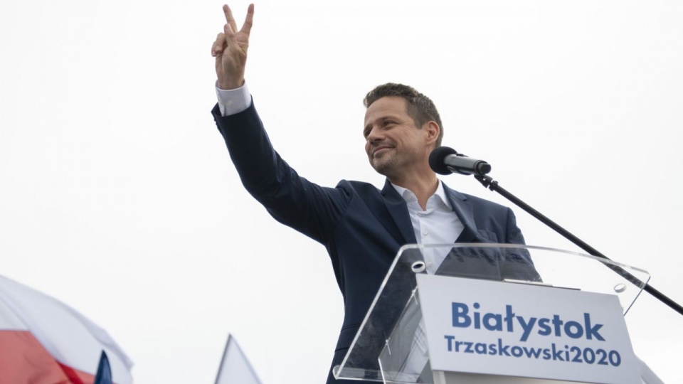 W centrum Białegostoku odbył się wiec Rafała Trzaskowskiego. Fot. twitter.com/trzaskowski