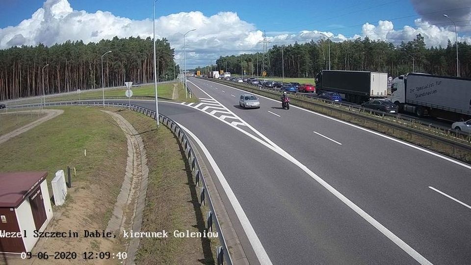 Szczecin, Węzeł Szczecin Dąbie droga nr: A-6 24+220 , kierunek: Goleniów. źródło: https://szczecin.gddkia.bit-sa.pl/