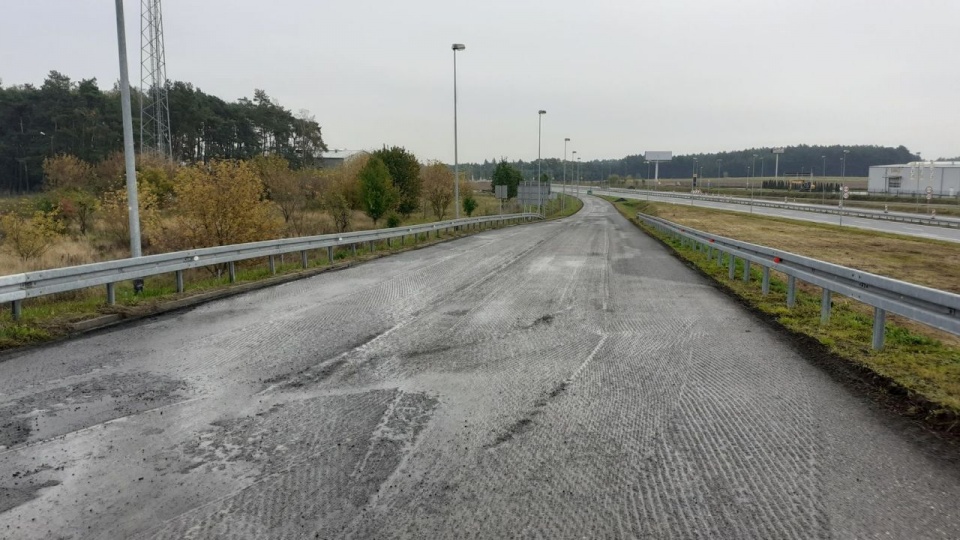Sfrezowana łącznica na Węźle Kobylanka. Mat. GDDKiA oddział w Szczecinie