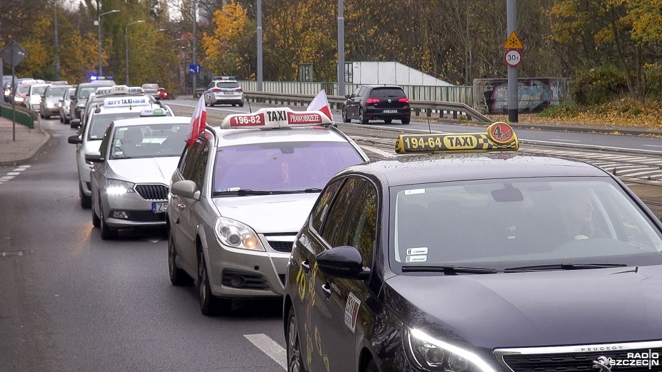 Protest taksówkarzy w Szczecinie Fot. Maciej Papke [Radio Szczecin]