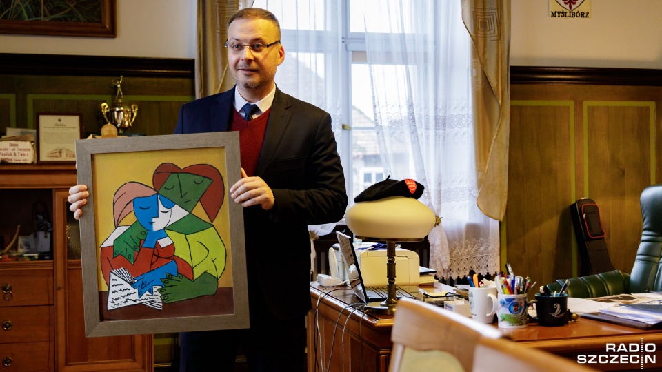 Piotr Sobolewski podjął też próbę, aby zmierzyć się ze słynnym hiszpańskim artystą. Fot. Robert Stachnik [Radio Szczecin]