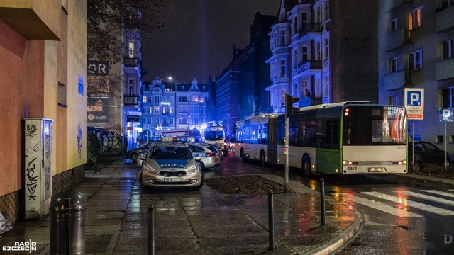Fot. Wojciech Ochrymiuk [Radio Szczecin] Dwie ofiary pożaru w centrum Szczecina [WIDEO, ZDJĘCIA]