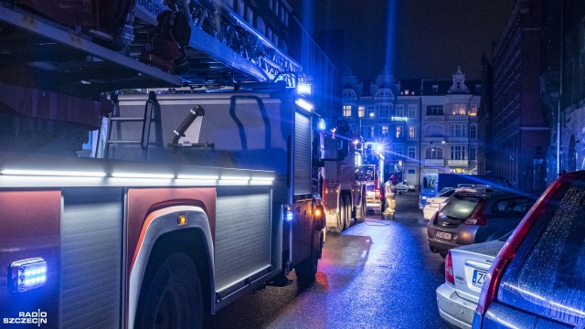 Fot. Wojciech Ochrymiuk [Radio Szczecin] Dwie ofiary pożaru w centrum Szczecina [WIDEO, ZDJĘCIA]