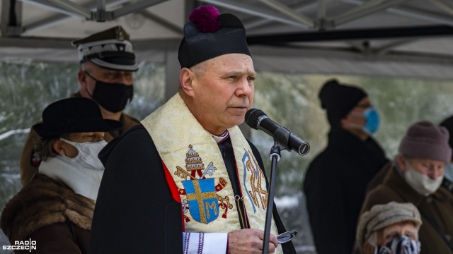 Fot. Wojciech Ochrymiuk [Radio Szczecin] "Mamy obowiązek pamiętać o żołnierzach Armii Krajowej" [WIDEO, ZDJĘCIA]